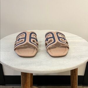 Mata Shoes Elegant Beige and Black Sandals